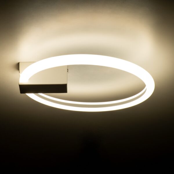 GloboStar® CINDERELLA 60977 Φωτιστικό Οροφής Δαχτυλίδι-Κύκλος LED CCT 16W 1792lm 360° AC 220-240V – Εναλλαγή Φωτισμού μέσω Διακόπτη On/Off All In One Ψυχρό 6000k+Φυσικό 4500k+Θερμό 2700k Φ28cm – Λευκό – 3 Years Warranty