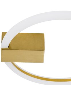 GloboStar® CINDERELLA 60978 Φωτιστικό Οροφής Δαχτυλίδι-Κύκλος LED CCT 16W 1792lm 360° AC 220-240V – Εναλλαγή Φωτισμού μέσω Διακόπτη On/Off All In One Ψυχρό 6000k+Φυσικό 4500k+Θερμό 2700k Φ28cm – Χρυσό Βούρτσας – 3 Years Warranty