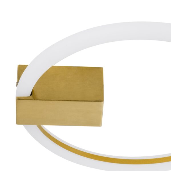 GloboStar® CINDERELLA 60978 Φωτιστικό Οροφής Δαχτυλίδι-Κύκλος LED CCT 16W 1792lm 360° AC 220-240V – Εναλλαγή Φωτισμού μέσω Διακόπτη On/Off All In One Ψυχρό 6000k+Φυσικό 4500k+Θερμό 2700k Φ28cm – Χρυσό Βούρτσας – 3 Years Warranty