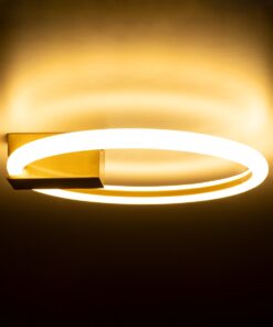 GloboStar® CINDERELLA 60978 Φωτιστικό Οροφής Δαχτυλίδι-Κύκλος LED CCT 16W 1792lm 360° AC 220-240V – Εναλλαγή Φωτισμού μέσω Διακόπτη On/Off All In One Ψυχρό 6000k+Φυσικό 4500k+Θερμό 2700k Φ28cm – Χρυσό Βούρτσας – 3 Years Warranty