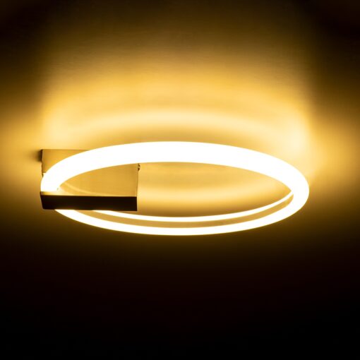 GloboStar® CINDERELLA 60979 Φωτιστικό Οροφής Δαχτυλίδι-Κύκλος LED CCT 16W 1792lm 360° AC 220-240V – Εναλλαγή Φωτισμού μέσω Διακόπτη On/Off All In One Ψυχρό 6000k+Φυσικό 4500k+Θερμό 2700k Φ28cm – Χρώμιο Νικελ – 3 Years Warranty