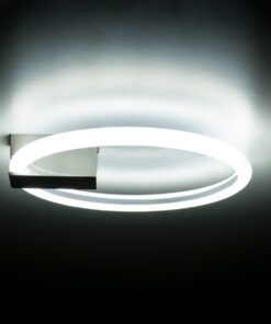 GloboStar® CINDERELLA 60979 Φωτιστικό Οροφής Δαχτυλίδι-Κύκλος LED CCT 16W 1792lm 360° AC 220-240V – Εναλλαγή Φωτισμού μέσω Διακόπτη On/Off All In One Ψυχρό 6000k+Φυσικό 4500k+Θερμό 2700k Φ28cm – Χρώμιο Νικελ – 3 Years Warranty