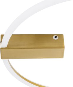 GloboStar® CINDERELLA 60982 Φωτιστικό Οροφής Δαχτυλίδι-Κύκλος LED CCT 30W 3360lm 360° AC 220-240V – Εναλλαγή Φωτισμού μέσω Τηλεχειριστηρίου All In One Ψυχρό 6000k+Φυσικό 4500k+Θερμό 2700k Dimmable Φ50cm – Χρυσό Βούρτσας – 3 Years Warranty