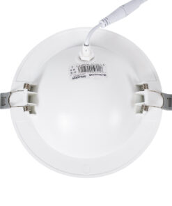 GloboStar® LEXIS JOINT 60989 Χωνευτό LED Κινούμενο Spot Downlight 12W 1140lm 45° AC 220-240V IP44 Φ15.8cm x Υ4.1cm – Στρόγγυλο – Λευκό – Θερμό Λευκό 2700K – Bridgelux Chip – TÜV Certified Driver – 5 Years Warranty