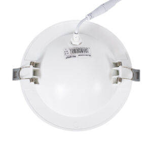 GloboStar® LEXIS JOINT 60989 Χωνευτό LED Κινούμενο Spot Downlight 12W 1140lm 45° AC 220-240V IP44 Φ15.8cm x Υ4.1cm – Στρόγγυλο – Λευκό – Θερμό Λευκό 2700K – Bridgelux Chip – TÜV Certified Driver – 5 Years Warranty