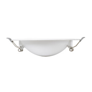 GloboStar® LEXIS JOINT 60989 Χωνευτό LED Κινούμενο Spot Downlight 12W 1140lm 45° AC 220-240V IP44 Φ15.8cm x Υ4.1cm – Στρόγγυλο – Λευκό – Θερμό Λευκό 2700K – Bridgelux Chip – TÜV Certified Driver – 5 Years Warranty