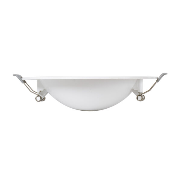 GloboStar® LEXIS JOINT 60989 Χωνευτό LED Κινούμενο Spot Downlight 12W 1140lm 45° AC 220-240V IP44 Φ15.8cm x Υ4.1cm – Στρόγγυλο – Λευκό – Θερμό Λευκό 2700K – Bridgelux Chip – TÜV Certified Driver – 5 Years Warranty