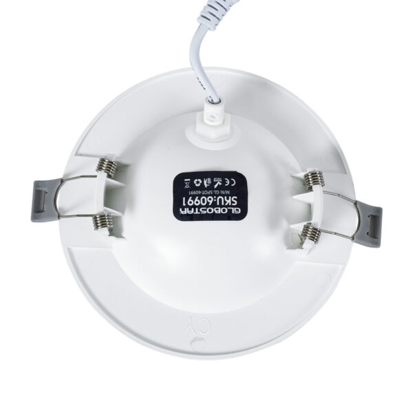GloboStar® LEXIS JOINT 60990 Χωνευτό LED Κινούμενο Spot Downlight 7W 680lm 45° AC 220-240V IP44 Φ12cm x Υ3.1cm – Στρόγγυλο – Λευκό – Φυσικό Λευκό 4500K – Bridgelux Chip – TÜV Certified Driver – 5 Years Warranty