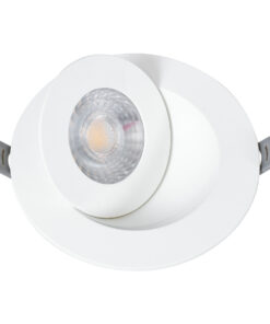 GloboStar® LEXIS JOINT 60991 Χωνευτό LED Κινούμενο Spot Downlight 7W 660lm 45° AC 220-240V IP44 Φ12cm x Υ3.1cm – Στρόγγυλο – Λευκό – Θερμό Λευκό 2700K – Bridgelux Chip – TÜV Certified Driver – 5 Years Warranty
