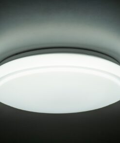 GloboStar® EMERGANO 60992 Πλαφονιέρα Οροφής LED 30W 3000lm 120° AC 220-240V με Ενσωματωμένο Σύστημα Emergency Li-ion 3450mAh/12.8Wh με Αυτονομία έως 3hrs – Αδιάβροχη IP54 Φ38 x Υ5.3cm Ψυχρό Λευκό 6000K – Λευκό – Bridgelux Chips – 3 Years Warranty