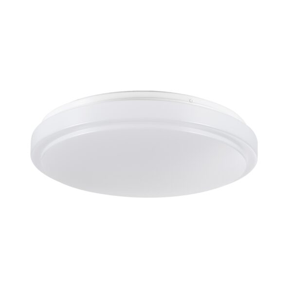 GloboStar® EMERGANO 60992 Πλαφονιέρα Οροφής LED 30W 3000lm 120° AC 220-240V με Ενσωματωμένο Σύστημα Emergency Li-ion 3450mAh/12.8Wh με Αυτονομία έως 3hrs – Αδιάβροχη IP54 Φ38 x Υ5.3cm Ψυχρό Λευκό 6000K – Λευκό – Bridgelux Chips – 3 Years Warranty