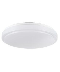 GloboStar® SENSORANO 60994 Πλαφονιέρα Οροφής LED 30W 3000lm 120° AC 220-240V με Ενσωματωμένο Σύστημα Ρυθμιζόμενου Microwave Αισθητήρα Κίνησης – Αδιάβροχη IP54 Φ38 x Υ5.3cm Ψυχρό Λευκό 6000K – Λευκό – Bridgelux Chips – 3 Years Warranty