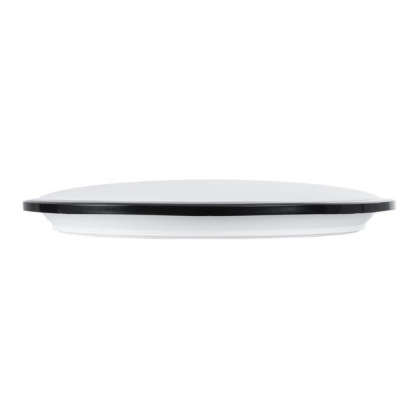 GloboStar® TUFFIN 60999 Πλαφονιέρα Οροφής LED 36W 3960lm 120° AC 220-240V Αδιάβροχη IP54 Φ48 x Υ6.5cm Φυσικό Λευκό 4500K – Μαύρο – Bridgelux Chips – 3 Years Warranty