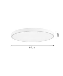 InLight Πλαφονιέρα οροφής LED 110W 3CCT (by switch on base) από λευκό μέταλλο και ακρυλικό D:60cm (42035-B-White)