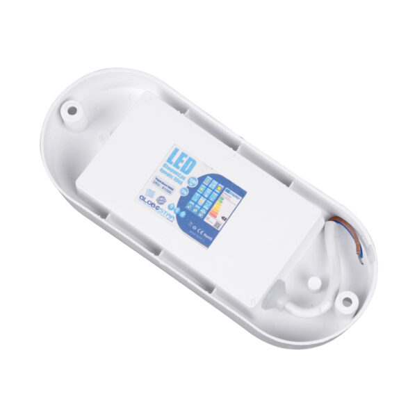 GloboStar® HOMIE 61000 LED Πλαφονιέρα Οροφής – Τοίχου Οβάλ 11W 960lm 150° AC 220-240V Αδιάβροχο IP65 Μ17 x Π7 x Υ4.5cm Ψυχρό Λευκό 6000K – 3 Years Warranty