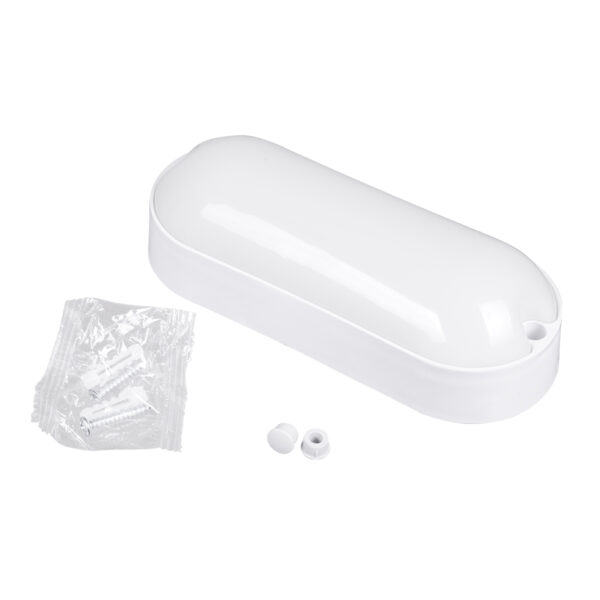 GloboStar® HOMIE 61000 LED Πλαφονιέρα Οροφής – Τοίχου Οβάλ 11W 960lm 150° AC 220-240V Αδιάβροχο IP65 Μ17 x Π7 x Υ4.5cm Ψυχρό Λευκό 6000K – 3 Years Warranty