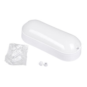 GloboStar® HOMIE 61002 LED Πλαφονιέρα Οροφής – Τοίχου Οβάλ 11W 918lm 150° AC 220-240V Αδιάβροχο IP65 Μ17 x Π7 x Υ4.5cm Θερμό Λευκό 2700K – 3 Years Warranty