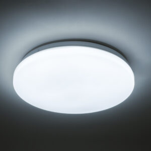 GloboStar® CELANO 61005 LED Πλαφονιέρα Οροφής Στρόγγυλη Φ26 20W 2000lm 120° AC 220-240V Αδιάβροχη IP54 Φ26 x Υ6cm Ψυχρό Λευκό 6000K – 3 Χρόνια Εγγύηση
