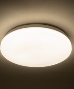 GloboStar® CELANO 61006 LED Πλαφονιέρα Οροφής Στρόγγυλη Φ26 20W 1900lm 120° AC 220-240V Αδιάβροχη IP54 Φ26 x Υ6cm Φυσικό Λευκό 4500K – 3 Χρόνια Εγγύηση