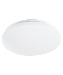 GloboStar® CELANO 61007 LED Πλαφονιέρα Οροφής Στρόγγυλη Φ26 20W 1800lm 120° AC 220-240V Αδιάβροχη IP54 Φ26 x Υ6cm Θερμό Λευκό 2700K – 3 Χρόνια Εγγύηση