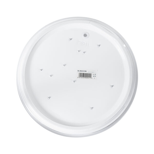 GloboStar® CELANO 61007 LED Πλαφονιέρα Οροφής Στρόγγυλη Φ26 20W 1800lm 120° AC 220-240V Αδιάβροχη IP54 Φ26 x Υ6cm Θερμό Λευκό 2700K – 3 Χρόνια Εγγύηση