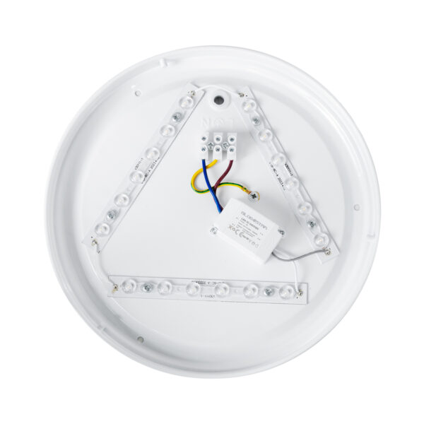 GloboStar® CELANO 61007 LED Πλαφονιέρα Οροφής Στρόγγυλη Φ26 20W 1800lm 120° AC 220-240V Αδιάβροχη IP54 Φ26 x Υ6cm Θερμό Λευκό 2700K – 3 Χρόνια Εγγύηση