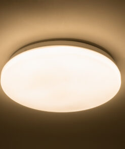 GloboStar® CELANO 61007 LED Πλαφονιέρα Οροφής Στρόγγυλη Φ26 20W 1800lm 120° AC 220-240V Αδιάβροχη IP54 Φ26 x Υ6cm Θερμό Λευκό 2700K – 3 Χρόνια Εγγύηση