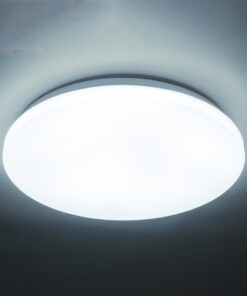 GloboStar® CELANO 61008 LED Πλαφονιέρα Οροφής Στρόγγυλη Φ33 30W 3000lm 120° AC 220-240V Αδιάβροχη IP54 Φ33 x Υ6cm Ψυχρό Λευκό 6000K – 3 Χρόνια Εγγύηση