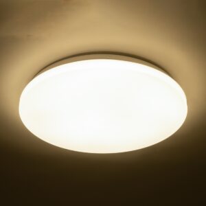 GloboStar® CELANO 61009 LED Πλαφονιέρα Οροφής Στρόγγυλη Φ33 30W 2850lm 120° AC 220-240V Αδιάβροχη IP54 Φ33 x Υ6cm Φυσικό Λευκό 4500K – 3 Χρόνια Εγγύηση