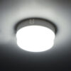 GloboStar® REVANO 61011 LED Πλαφονιέρα Οροφής Στρόγγυλη Φ12 12W 1200lm 180° AC 220-240V Αδιάβροχη IP54 Φ12 x Υ4.5cm Ψυχρό Λευκό 6000K – 2 Χρόνια Εγγύηση