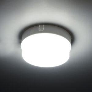 GloboStar® REVANO 61011 LED Πλαφονιέρα Οροφής Στρόγγυλη Φ12 12W 1200lm 180° AC 220-240V Αδιάβροχη IP54 Φ12 x Υ4.5cm Ψυχρό Λευκό 6000K – 2 Χρόνια Εγγύηση