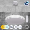 GloboStar® CASPER 61018 Κρεμαστή Πλαφονιέρα Οροφής LED CCT 76W 8372lm 120° AC 220-240V – Εναλλαγή Φωτισμού μέσω Τηλεχειριστηρίου All In One Ψυχρό Λευκό 6000k+Φυσικό Λευκό 4500k+Θερμό Λευκό 2700k Dimmable Φ45cm – Λευκό – 3 Years Warranty