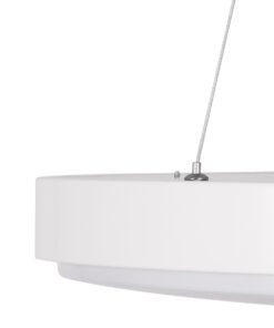 GloboStar® CASPER 61018 Κρεμαστή Πλαφονιέρα Οροφής LED CCT 76W 8372lm 120° AC 220-240V – Εναλλαγή Φωτισμού μέσω Τηλεχειριστηρίου All In One Ψυχρό Λευκό 6000k+Φυσικό Λευκό 4500k+Θερμό Λευκό 2700k Dimmable Φ45cm – Λευκό – 3 Years Warranty