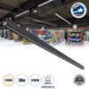 GloboStar® OFFICE 61024-S Γραμμικό Φωτιστικό Οροφής Linear LED 18W 2200lm 120° AC 220-240V Μ120 x Π2 x Υ4cm Φυσικό Λευκό 4500K – Μαύρο – 3 Years Warranty