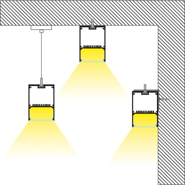 GloboStar® FELIX 61028-W Γραμμικό Φωτιστικό Τοίχου – Απλίκα Linear LED CCT 54W 6500lm 120° AC 220-240V Μ120 x Π3.5 x Υ7cm – Εναλλαγή Φωτισμού μέσω Τηλεχειριστηρίου All In One Ψυχρό 6000k+Φυσικό 4500k+Θερμό 2700k Dimmable – Μαύρο – 3 Years Warranty