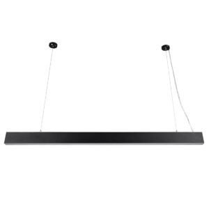 GloboStar® FELIX 61028-P Γραμμικό Κρεμαστό Φωτιστικό Linear LED CCT 54W 6500lm 120° AC 220-240V Μ120 x Π3.5 x Υ7cm – Εναλλαγή Φωτισμού μέσω Τηλεχειριστηρίου All In One Ψυχρό 6000k+Φυσικό 4500k+Θερμό 2700k Dimmable – Μαύρο – 3 Years Warranty