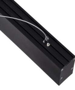GloboStar® FELIX 61028-P Γραμμικό Κρεμαστό Φωτιστικό Linear LED CCT 54W 6500lm 120° AC 220-240V Μ120 x Π3.5 x Υ7cm – Εναλλαγή Φωτισμού μέσω Τηλεχειριστηρίου All In One Ψυχρό 6000k+Φυσικό 4500k+Θερμό 2700k Dimmable – Μαύρο – 3 Years Warranty