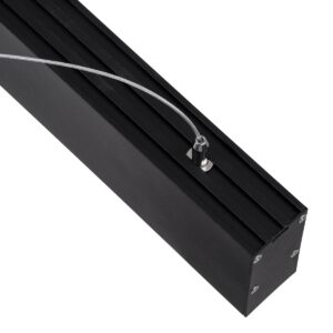 GloboStar® FELIX 61028-P Γραμμικό Κρεμαστό Φωτιστικό Linear LED CCT 54W 6500lm 120° AC 220-240V Μ120 x Π3.5 x Υ7cm – Εναλλαγή Φωτισμού μέσω Τηλεχειριστηρίου All In One Ψυχρό 6000k+Φυσικό 4500k+Θερμό 2700k Dimmable – Μαύρο – 3 Years Warranty