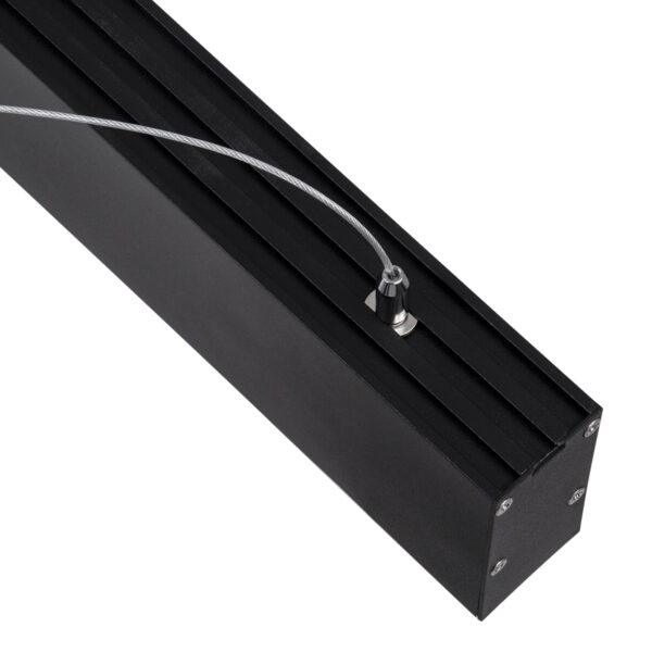 GloboStar® FELIX 61028-P Γραμμικό Κρεμαστό Φωτιστικό Linear LED CCT 54W 6500lm 120° AC 220-240V Μ120 x Π3.5 x Υ7cm – Εναλλαγή Φωτισμού μέσω Τηλεχειριστηρίου All In One Ψυχρό 6000k+Φυσικό 4500k+Θερμό 2700k Dimmable – Μαύρο – 3 Years Warranty