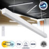 GloboStar® ORION 61031-P Γραμμικό Κρεμαστό Φωτιστικό Linear LED CCT 72W 8600lm 120° AC 220-240V Μ120 x Π5.5 x Υ7cm – Εναλλαγή Φωτισμού μέσω Τηλεχειριστηρίου All In One Ψυχρό 6000k+Φυσικό 4500k+Θερμό 2700k Dimmable – Λευκό – 3 Years Warranty