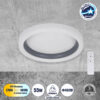 GloboStar® ARIANA 61036 Πλαφονιέρα Οροφής Κύκλος LED CCT 55W 6376lm 120° AC 220-240V – Εναλλαγή Φωτισμού μέσω Τηλεχειριστηρίου All In One Ψυχρό Λευκό 6000k+Φυσικό Λευκό 4500k+Θερμό Λευκό 2700k Dimmable Φ48cm – Ανθρακί – 3 Years Warranty