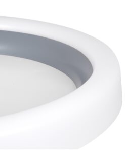 GloboStar® ARIANA 61036 Πλαφονιέρα Οροφής Κύκλος LED CCT 55W 6376lm 120° AC 220-240V – Εναλλαγή Φωτισμού μέσω Τηλεχειριστηρίου All In One Ψυχρό Λευκό 6000k+Φυσικό Λευκό 4500k+Θερμό Λευκό 2700k Dimmable Φ48cm – Ανθρακί – 3 Years Warranty