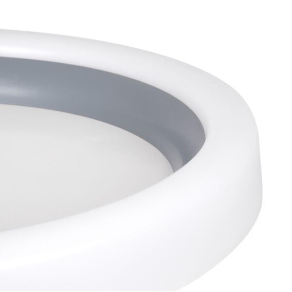 GloboStar® ARIANA 61036 Πλαφονιέρα Οροφής Κύκλος LED CCT 55W 6376lm 120° AC 220-240V – Εναλλαγή Φωτισμού μέσω Τηλεχειριστηρίου All In One Ψυχρό Λευκό 6000k+Φυσικό Λευκό 4500k+Θερμό Λευκό 2700k Dimmable Φ48cm – Ανθρακί – 3 Years Warranty