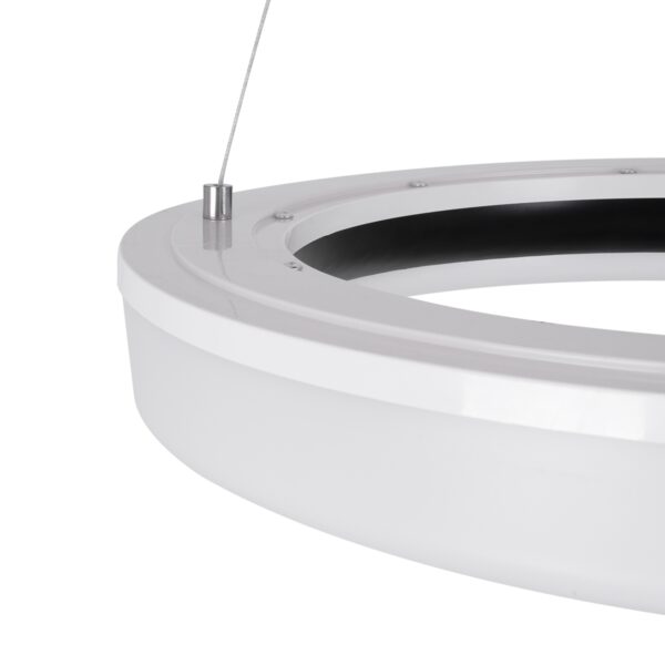 GloboStar® ARIANA 61037 Κρεμαστή Πλαφονιέρα Οροφής Κύκλος LED CCT 55W 6376lm 120° AC 220-240V – Εναλλαγή Φωτισμού μέσω Τηλεχειριστηρίου All In One Ψυχρό Λευκό 6000k+Φυσικό Λευκό 4500k+Θερμό Λευκό 2700k Dimmable Φ48cm – Μαύρο – 3 Years Warranty