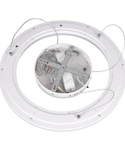 GloboStar® ARIANA 61038 Κρεμαστή Πλαφονιέρα Οροφής Κύκλος LED CCT 55W 6376lm 120° AC 220-240V – Εναλλαγή Φωτισμού μέσω Τηλεχειριστηρίου All In One Ψυχρό Λευκό 6000k+Φυσικό Λευκό 4500k+Θερμό Λευκό 2700k Dimmable Φ48cm – Λευκό – 3 Years Warranty