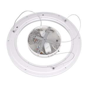 GloboStar® ARIANA 61038 Κρεμαστή Πλαφονιέρα Οροφής Κύκλος LED CCT 55W 6376lm 120° AC 220-240V – Εναλλαγή Φωτισμού μέσω Τηλεχειριστηρίου All In One Ψυχρό Λευκό 6000k+Φυσικό Λευκό 4500k+Θερμό Λευκό 2700k Dimmable Φ48cm – Λευκό – 3 Years Warranty