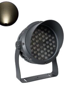 GloboStar® FLOOD-DIMO 90744 Προβολέας Wall Washer με Αντιθαμβωτική Γρίλια για Φωτισμό Κτιρίων LED 54W 5130lm 10° AC 220-240V Αδιάβροχο IP67 Μ26 x Π28 x Υ35cm Φυσικό Λευκό 4500K – Γκρι Ανθρακί – 3 Χρόνια Εγγύηση