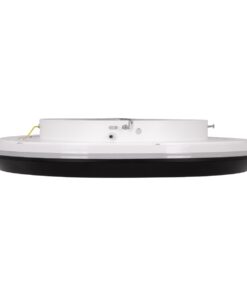 GloboStar® MELINA 61040 Πλαφονιέρα Οροφής Κύκλος LED CCT 55W 6376lm 120° AC 220-240V – Εναλλαγή Φωτισμού μέσω Τηλεχειριστηρίου All In One Ψυχρό Λευκό 6000k+Φυσικό Λευκό 4500k+Θερμό Λευκό 2700k Dimmable Φ48cm – Μαύρο – 3 Years Warranty