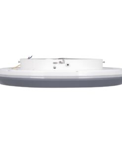GloboStar® MELINA 61042 Πλαφονιέρα Οροφής Κύκλος LED CCT 55W 6376lm 120° AC 220-240V – Εναλλαγή Φωτισμού μέσω Τηλεχειριστηρίου All In One Ψυχρό Λευκό 6000k+Φυσικό Λευκό 4500k+Θερμό Λευκό 2700k Dimmable Φ48cm – Ανθρακί – 3 Years Warranty