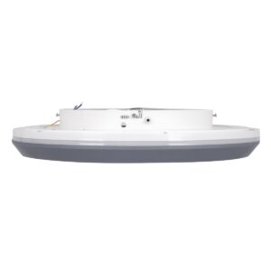 GloboStar® MELINA 61042 Πλαφονιέρα Οροφής Κύκλος LED CCT 55W 6376lm 120° AC 220-240V – Εναλλαγή Φωτισμού μέσω Τηλεχειριστηρίου All In One Ψυχρό Λευκό 6000k+Φυσικό Λευκό 4500k+Θερμό Λευκό 2700k Dimmable Φ48cm – Ανθρακί – 3 Years Warranty